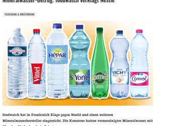 Крупна измама с минерална вода: foodwatch съди Nestlé
