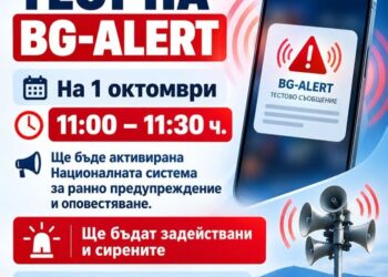 Тест на системата BG-ALERT на 1 октомври