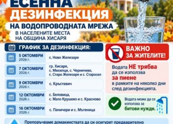 Есенна дезинфекция на ВиК мрежа в Хисаря